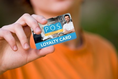 Person holding loyalty card